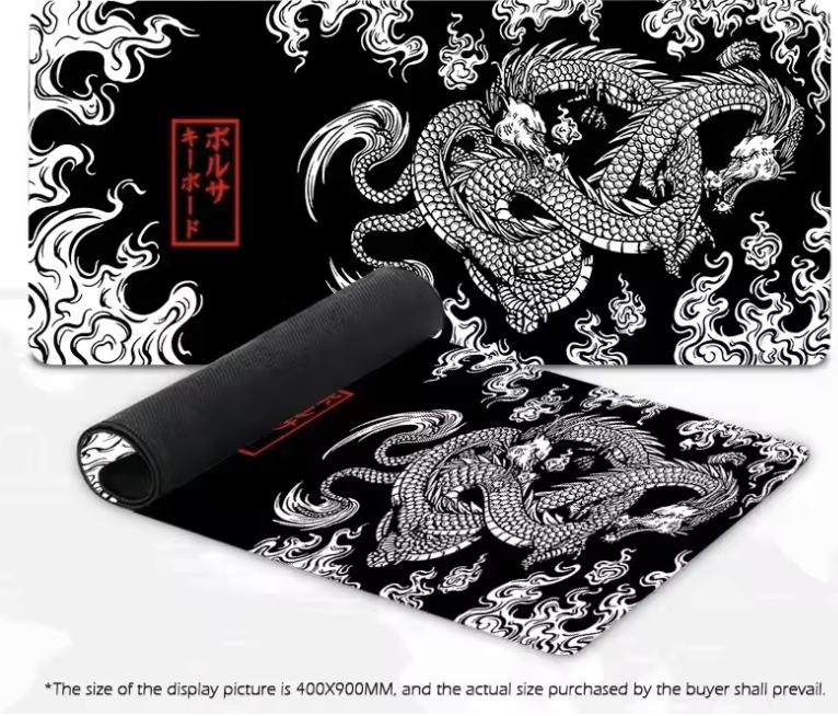 Japanese Dragon Gaming Mousepad Speed Desk Mat Anime Theme Keyboard Gamer Mouse Pad for Esports