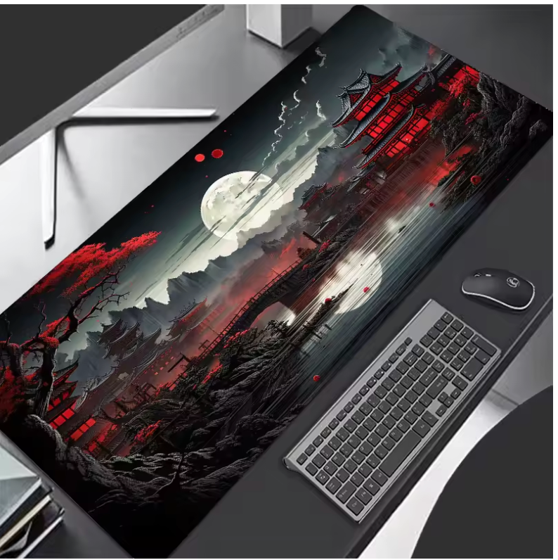 Starry Sky Moon Mouse Pad Large Computer Office Game Table Mats XXL Rubber Anti-slip Gaming Keyboard Mousepads Long Desk Pads