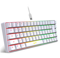 68 Keys Gaming Keyboard USB Wired Portable 20 RGB Backlight Spanish Korean Russian Keyboard for Windows Laptops Computer
