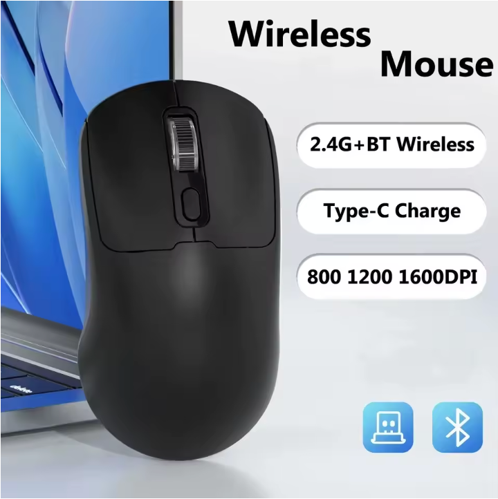 Wireless Rechargeable Mouse – Smooth Tracking, Silent Clicks & All-Day Comfort