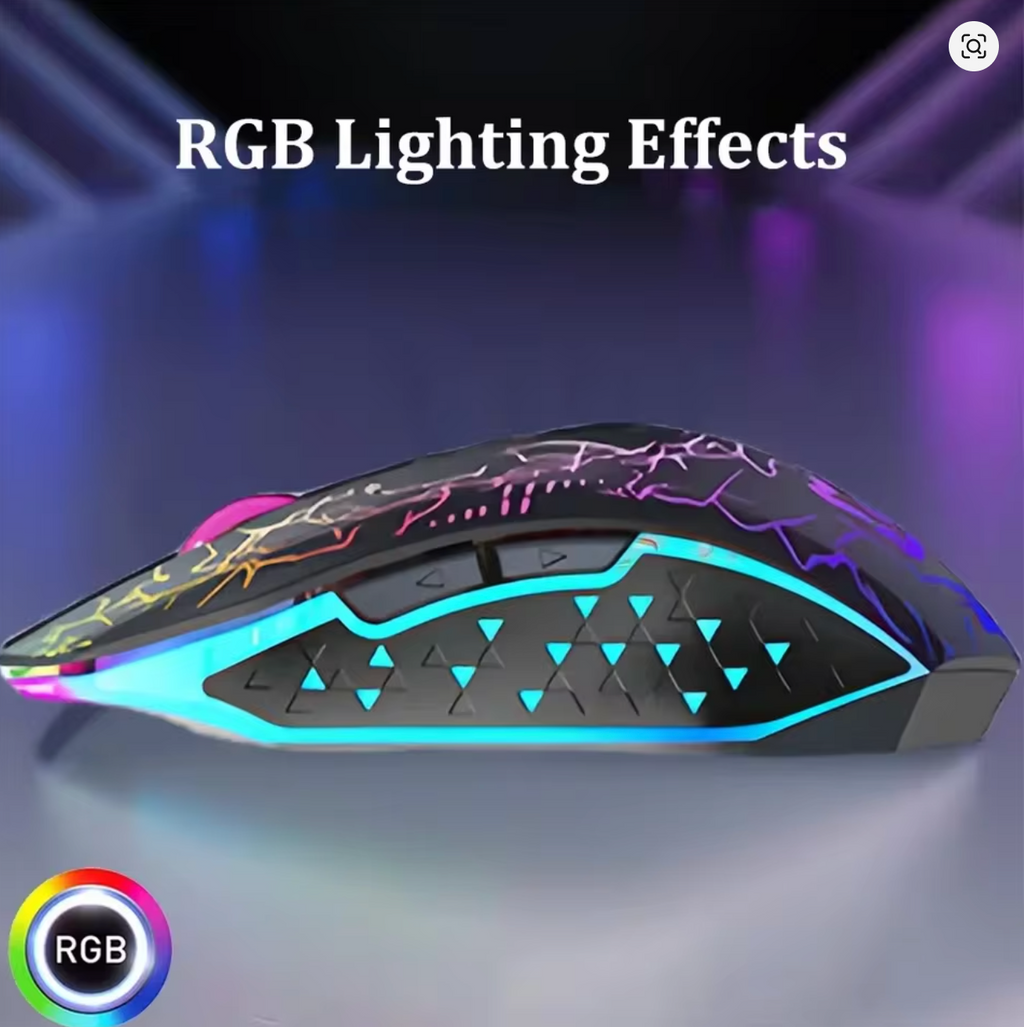 Bluetooth 5.2 Mouse RGB 2.4G Wireless Mouse Dual-Mode Gaming Mouse 6 Buttons Silent Mouse For MacBook Tablet Laptops Computer
