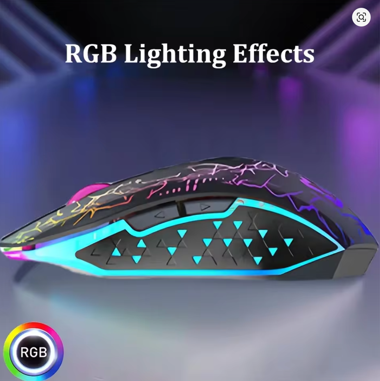 Bluetooth 5.2 Mouse RGB 2.4G Wireless Mouse Dual-Mode Gaming Mouse 6 Buttons Silent Mouse For MacBook Tablet Laptops Computer
