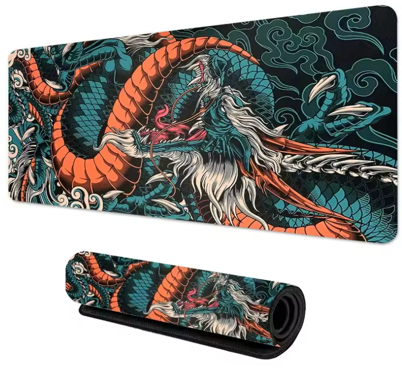 Japanese Dragon Gaming Mousepad Speed Desk Mat Anime Theme Keyboard Gamer Mouse Pad for Esports