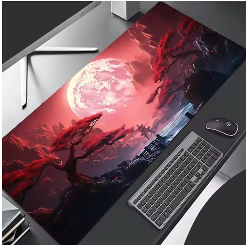 Starry Sky Moon Mouse Pad Large Computer Office Game Table Mats XXL Rubber Anti-slip Gaming Keyboard Mousepads Long Desk Pads