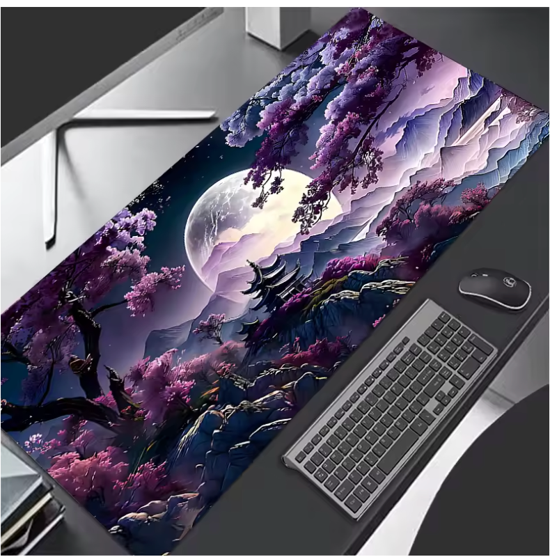 Starry Sky Moon Mouse Pad Large Computer Office Game Table Mats XXL Rubber Anti-slip Gaming Keyboard Mousepads Long Desk Pads