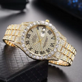 Luxury Gold Diamond Bling Quartz Watch for Men